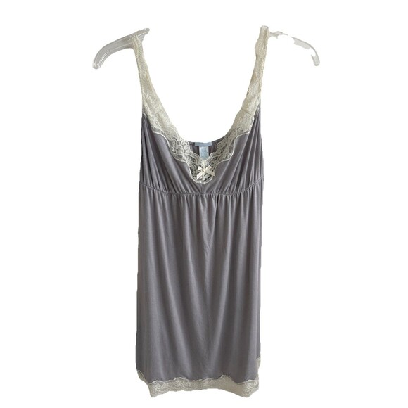 VGuC Eberjey Lady Godiva Chemise Soft Lace Lavender Nighty Sexy Comfortable M - Picture 1 of 9